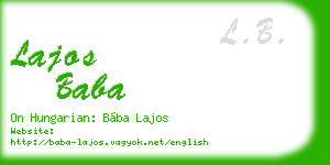 lajos baba business card